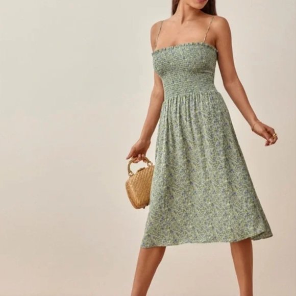 Reformation Sable Midi Dress - Sprite - Picture 2 of 8
